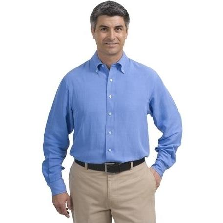 Red House Silk/Linen Woven Shirt XS Marina Blue