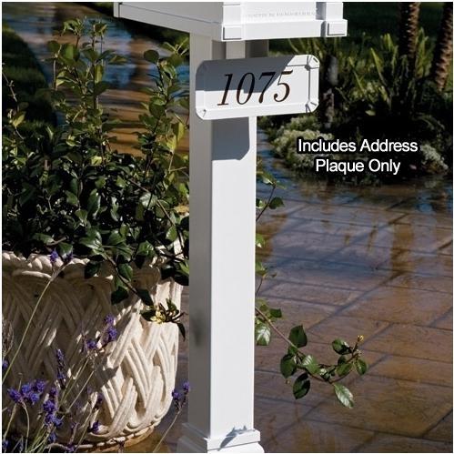 Keystone Series Standard Post Address Plaque - White