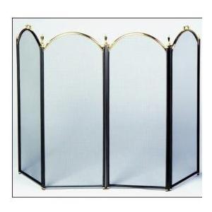 UniFlame 4 Fold Finish: Polished Brass Screen