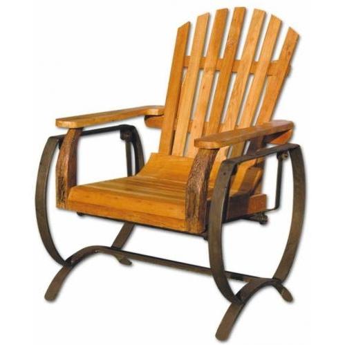 Adirondack Teak Wood Glider Chair