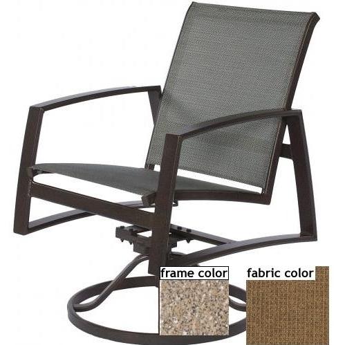 Suncoast Vision Sling Hi-Back Swivel Tilt Chair - Sahara Frame And Raku Fabric
