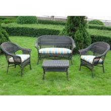 North Cape Portland Resin Wicker Patio Lounge Set With Coffee Table - Espresso