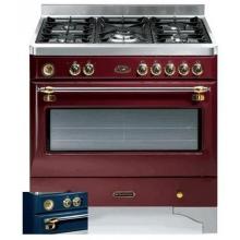 Fratelli Onofri Royal Chiantishire Dual Fuel Range, 120V - Blue/Brass
