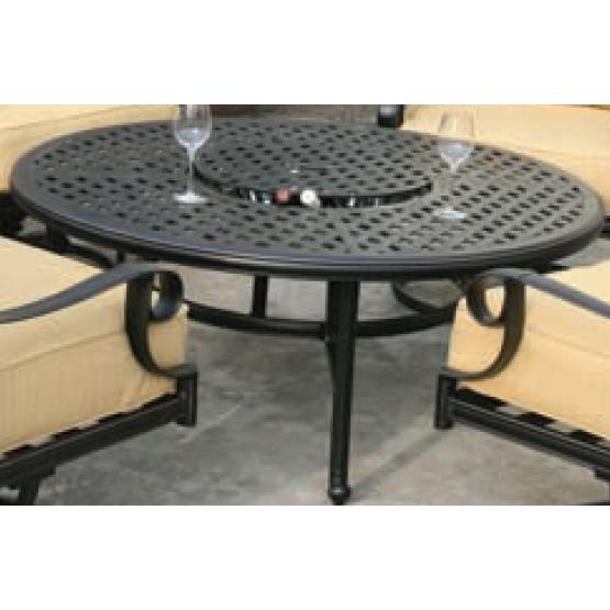 Alfresco Home Chateau 52 Inch Bev/Firepit Chat Table- AZ