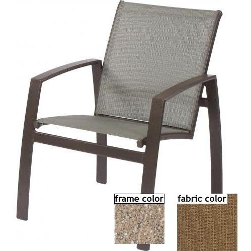 Suncoast Vision Sling Hi-Back Dining Chair - Sahara Frame And Raku Fabric
