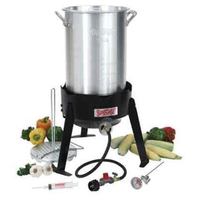 Bayou Classic 30 Quart Turkey Fryer Set With Gas Burner