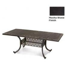 Meadow Decor Athena 42 X 84 (Inches) Cast Aluminum Rectangular Table - Mocha Stone Finish