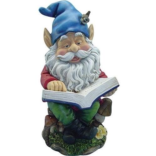 Alpine Gnome Reading Book Statuary