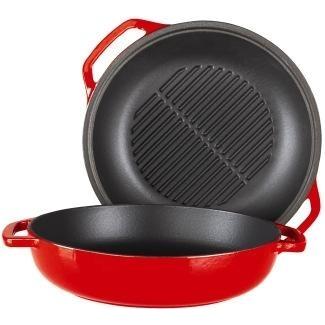 Innova 2-In-1 25 Cm (4.86 Qt) Casserole Pan Red