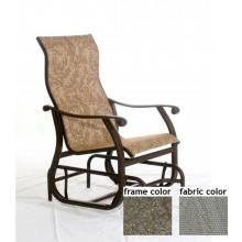 Sterling Aluminum High Back Sling Glider With Scavo Bronze Frame And A0109 Fabric
