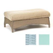 Lloyd Flanders Mandalay Large Ottoman In White Finish And Bimini Spa Fabric.
