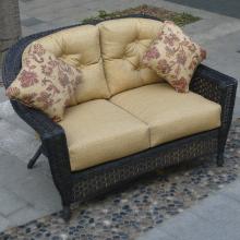 North Cape Augusta Resin Wicker Love Seat Espresso