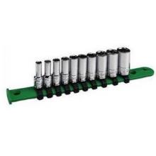 SK Hand Tool 10 Piece 1/4 Inch Drive 6 Point Semi-Deep Fractional Socket Set