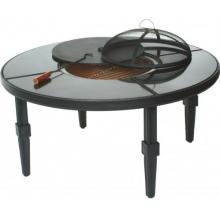 Meadow Decor Huntington Cast Aluminum Fire Pit - Charcoal Finish W/ Granite Top