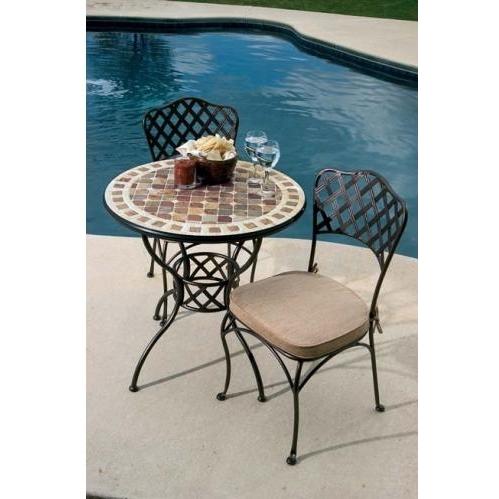 Alfresco Home Portobello Outdoor Bistro Set - 30 Inch Round