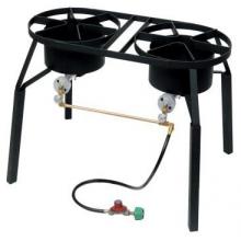 Bayou Classic Dual High Pressure Gas Burner Cooker With Extension Legs