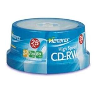 Memorex CDRW 80 25PK SPINDLE 8-12X
