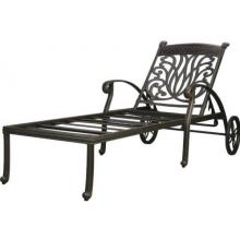 Casual Sunset Cast Aluminum Patio Chaise Lounge - No Cushion(s)