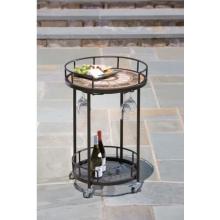 Alfresco Home Compass Outdoor Serving Cart - 20 Inch Round