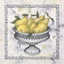 Pears In Silver Bowl Poster Print
