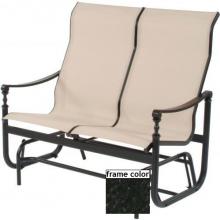Suncoast Renaissance Sling Loveseat - Ebony Frame And Nougat Fabric