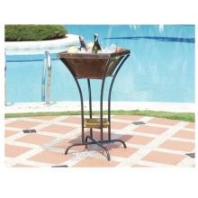 Alfresco Home Alghero Outdoor Beverage Cooler With Shelf And Stand - Latte