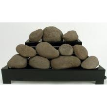 Rasmussen 24 Inch Brown ALTERNA Vent Free Propane Gas FireStones With Black Chassis And Remote Ready Safety Pilot Control