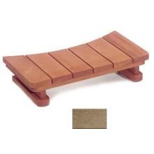 A&B Accessories Recycled Plastic Spa Steps: Single Tier Curved 34 Inch Beige