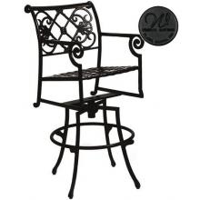 Windham Castings Catalina Swivel Bar Stool Counter Height Frame Only, Black