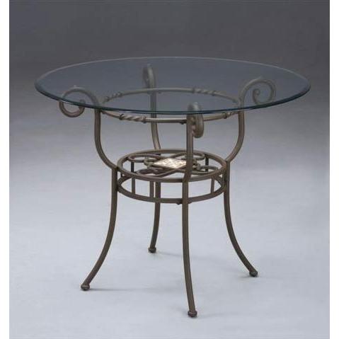 Powell Furniture Paprika Gathering Table Pedestal - Vintage Amber With Decorative Stone Insets (Glass Top Sold Separately)