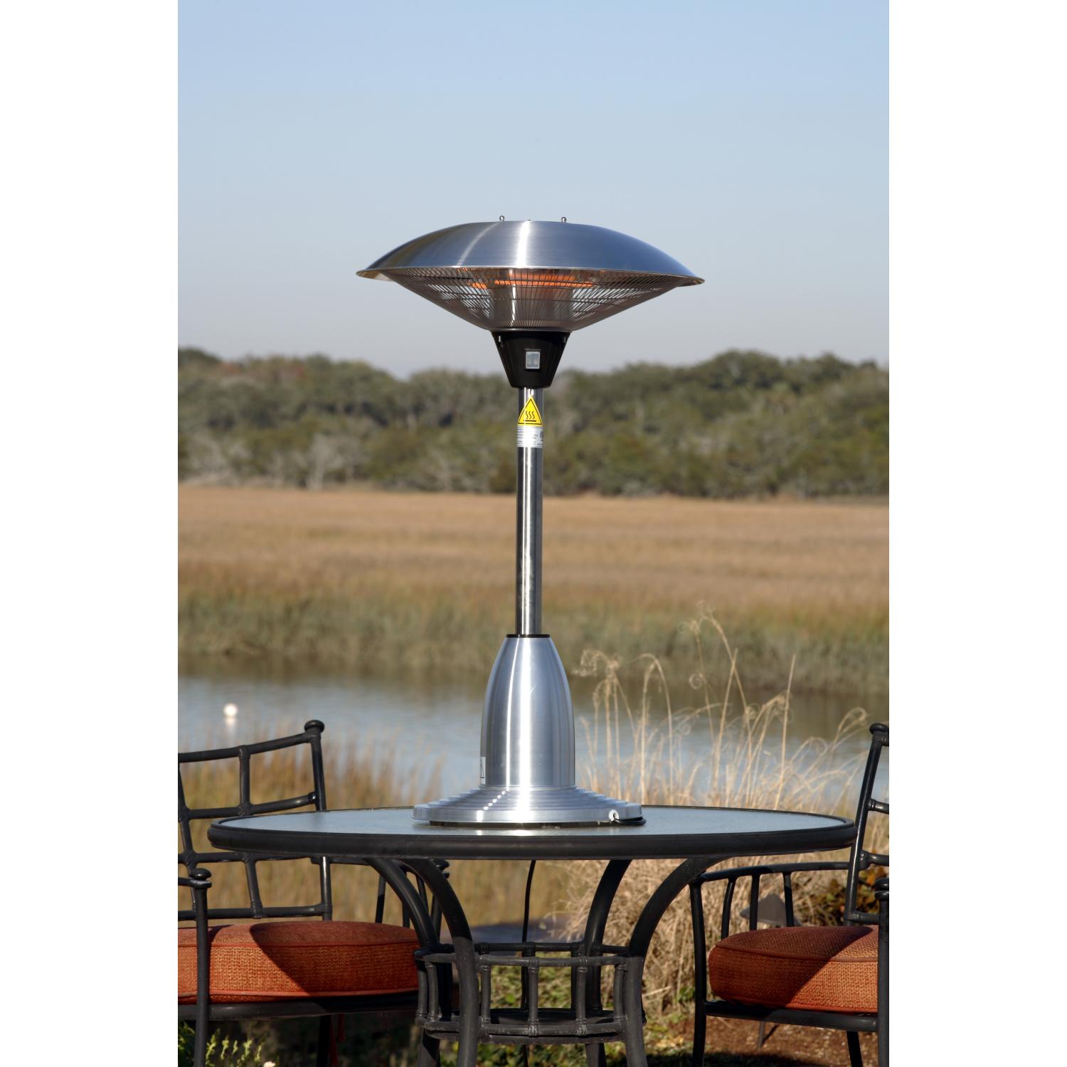Intershopzone Com Online Interactive Marketplace Shopping Fire Sense 700 800 1500 Watt Round Table Top Electric Halogen Patio Heater