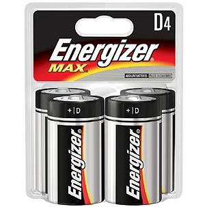 Energizer Premium Max Batteries, D (Per 4)