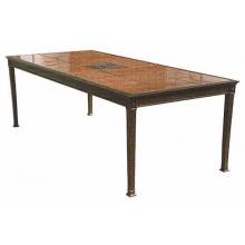 Darlee Series 70 Granite Top Aluminum Dining Table - 41 Inch X 90 Inch Rectangular