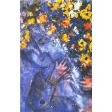Amoureux Au Bouquet Poster Print