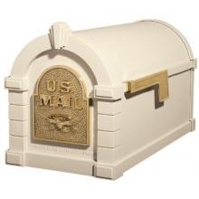 Original Keystone Series Mailbox - Almond W/ Polished Brass