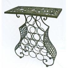 International Caravan Cast Iron Wine Holder And Table - Sage