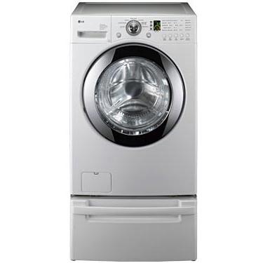 LG Washer Front Control With Silver Door Trim, 4.0 Cu Ft - White