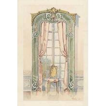 French Windows & Curtains Poster Print