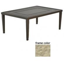 Hudson 32 X 48 Inch Aluminum Rectangle Cocktail Table - Aluminum Partial Pattern With Saddle Frame