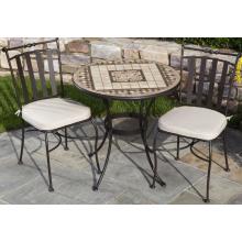 Alfresco Home Basilica 30 Inch Round Bistro Table Group