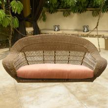 North Cape Port Royal Resin Wicker Swing - Walnut
