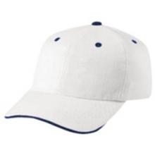 PTS-R Sandwich Bill Heavy Brushed Cotton Twill Cap - White/Navy