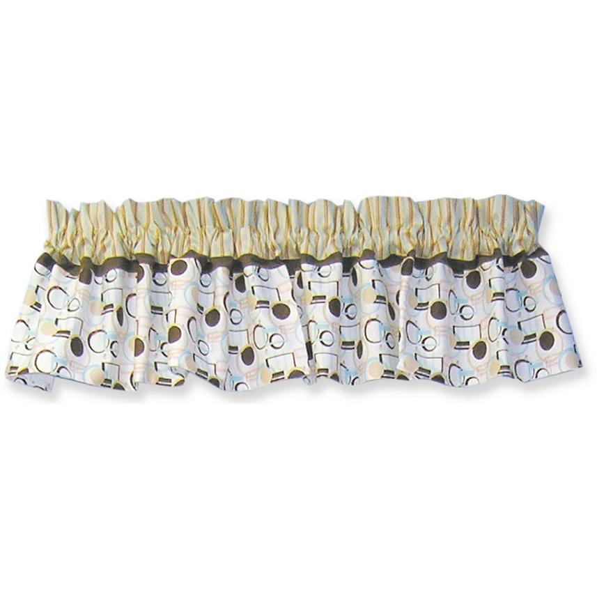 Cocoa Dots Window Valance
