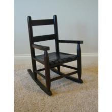 Dixie Seating Black Child Rocker Slat