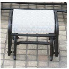 Elegant Sling Cast Aluminum Patio Ottoman Glider