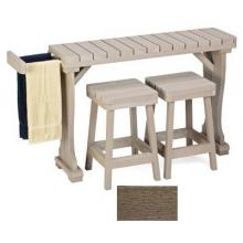 A&B Accessories Recycled Plastic Spa Towel Tub Table 34 Inch Dark Gray