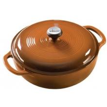 Lodge Enamel Cast Iron Dutch Oven 3 Qt Cafe (gradated Brown)