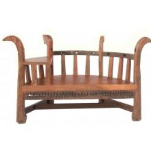 Groovy Stuff Teak Wood Half Wagon Telephone Bench