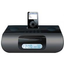 IPOD SPEAKER SYSTEM WITH AM/FM RADIO & DUAL ALARM (BLACK)