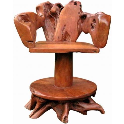 Teak Wood Root Bar Stool